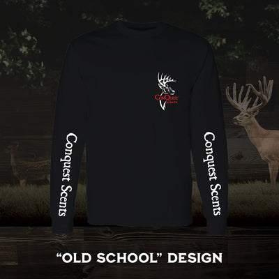 Black "Old School" Long Sleeve T-Shirt